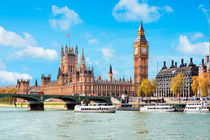 Houses of Parliament and Big Ben, London, UK